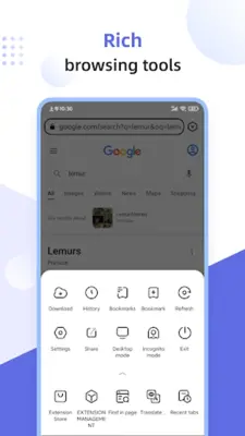 Lemur Browser - extensions android App screenshot 9